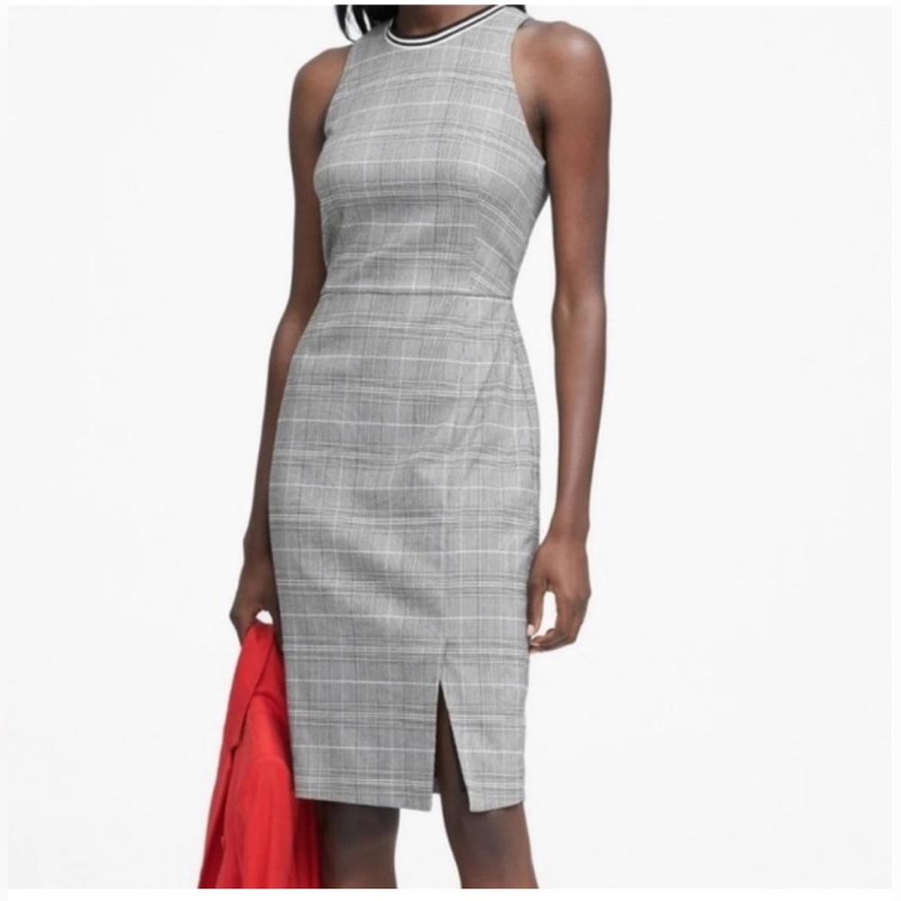 Banana Republic plaid work dress size 4 sporty